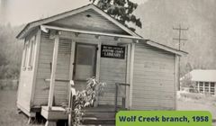 Wolf creek branch, 1958
