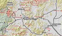Grants Pass fire map