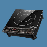 Library of things cooktop with a blue background
