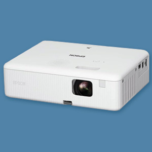 Epson Projector with blue background