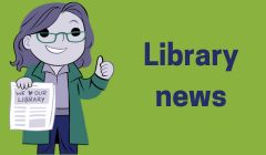 library news green graphic