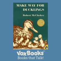 Vox book kit featuring the cover story Make Way For Ducklings and Vox Book logo