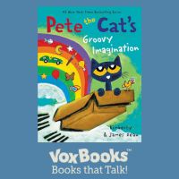 Vox book kit featuring the cover story Pete the Cat's Groovy Imagination and Vox Book logo