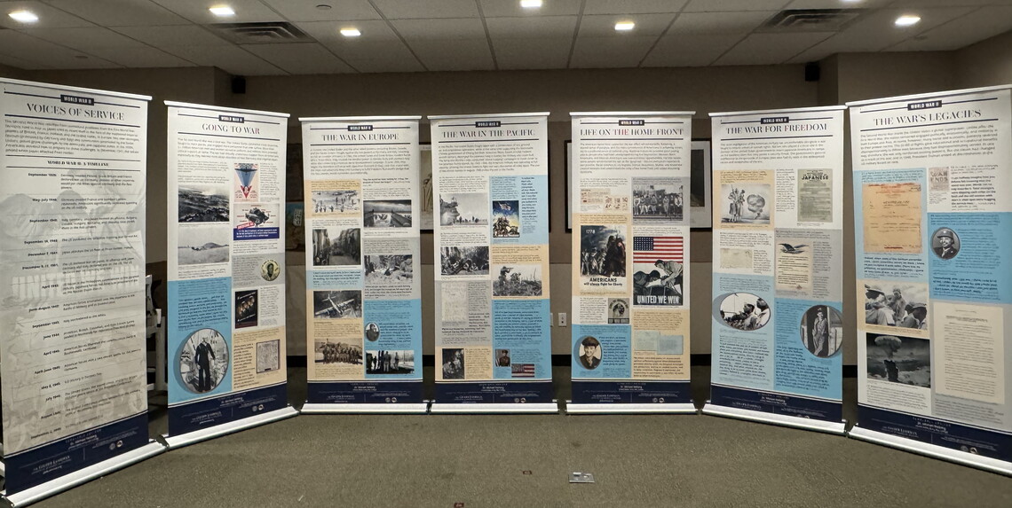 World War II: Voices of Service panel display