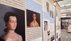 panel exhibit featuring photos and resources about the Declaration of Independence