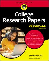 Title: College research papers / Joe Giampalmi.