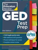 Title: GED test prep / the staff of The Princeton Review.
